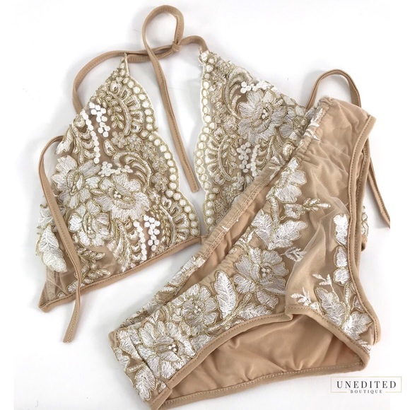 Lace Floral Bikini - Picture 3 of 7